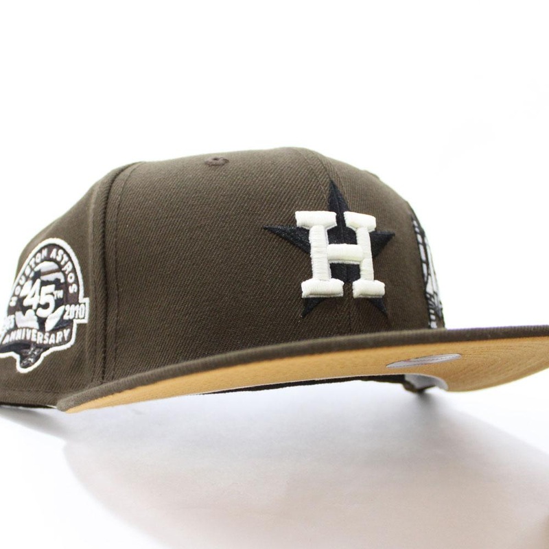 Rocket Houston Astros 45th Anniversary New Era 59Fifty Fitted Hat  (GITD Brown Tan Under Brim) 7