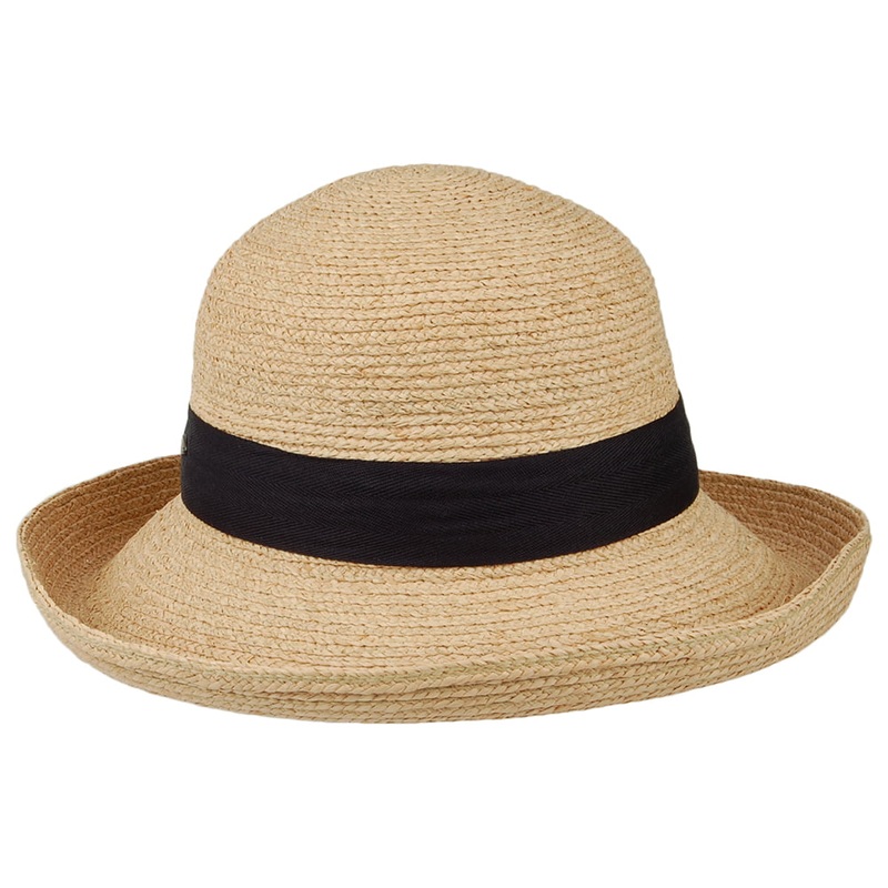 Scala Ravello Fine Braid Raffia Sun Hat – Natural 1-Size