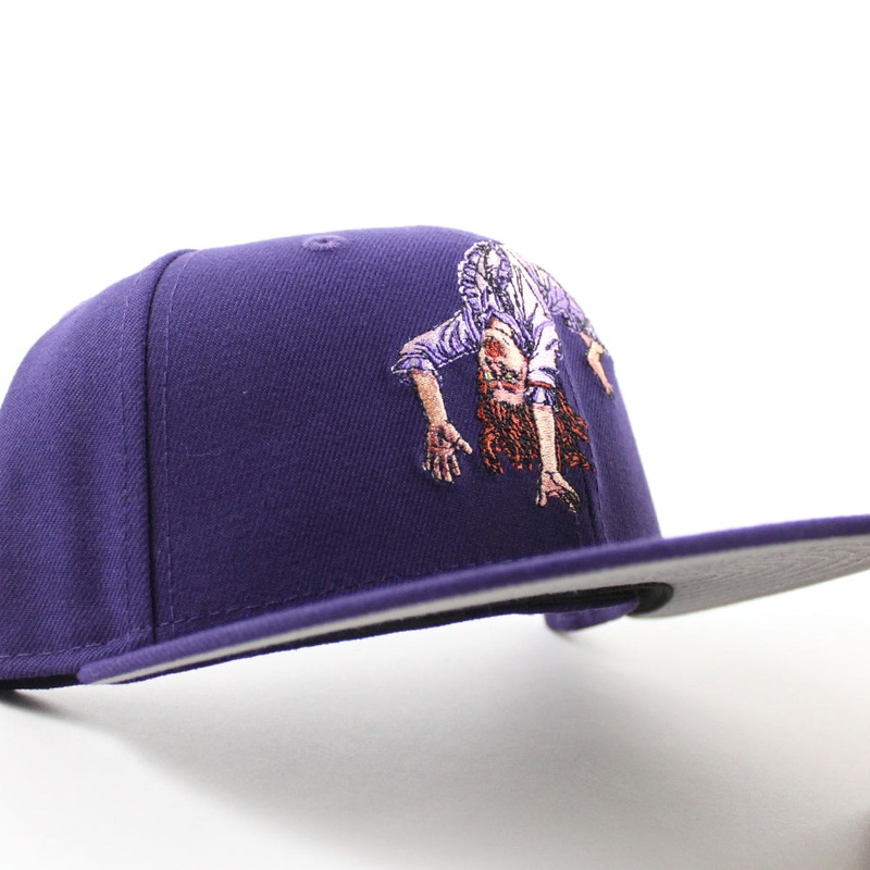 The Exorcist 1973 film New Era 59Fifty Fitted Hat (Purple Gray Under Brim) 6 7/8