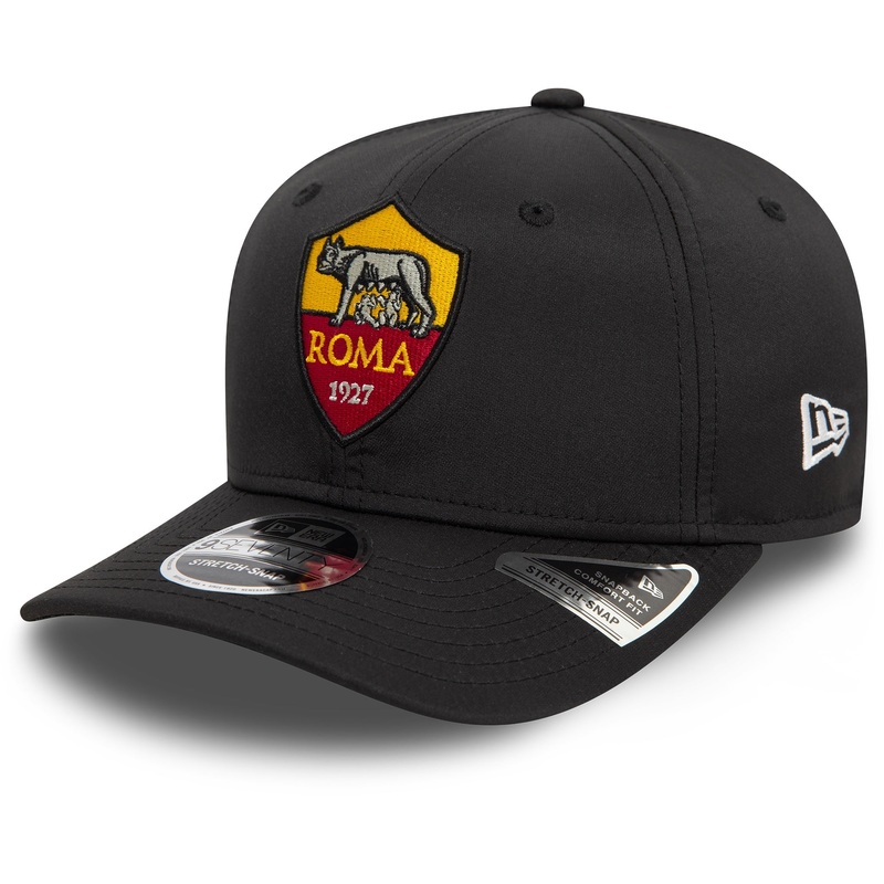 AS Roma 9SEVENTY Core Stretch Snap Black Cap One Size