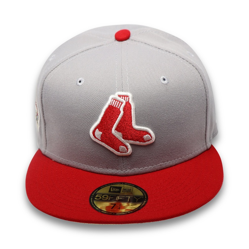 BOSTON REDSOX (GREY) (2004 CHAMPIONS) NEW ERA 59FIFTY FITTED (OFF WHITE UNDER VISOR) 67/8
