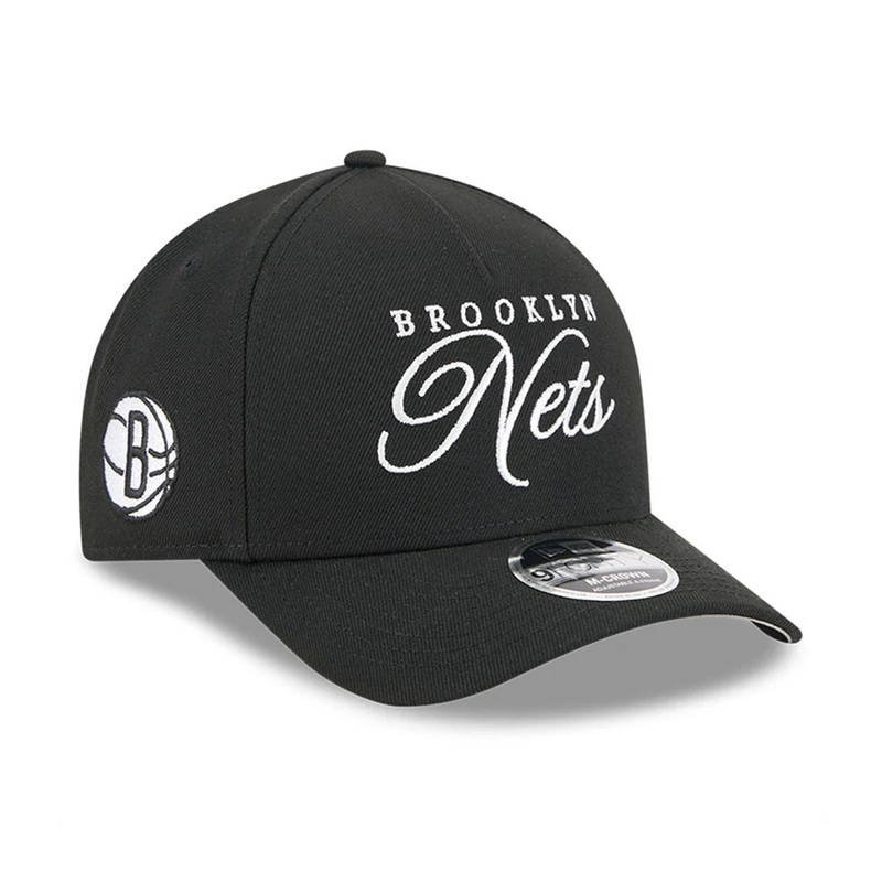 Brooklyn Nets NBA Draft 2025 Black 9FORTY M-Crown A-Frame Adjustable Cap OSFM