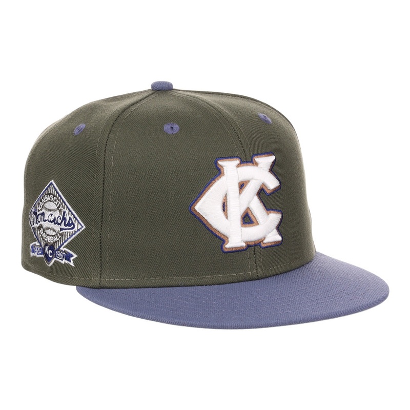 Ebbets Kansas City Monarchs NLB Mossy Slate Fitted Hat