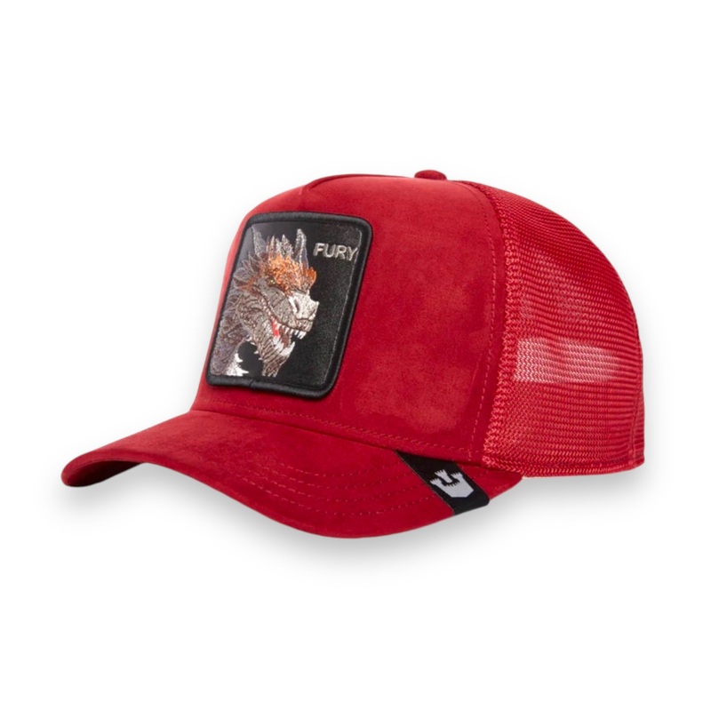 GOORIN BROS BURGUNDY SUEDE FURY “DRAGON” TRUCKER SNAPBACK