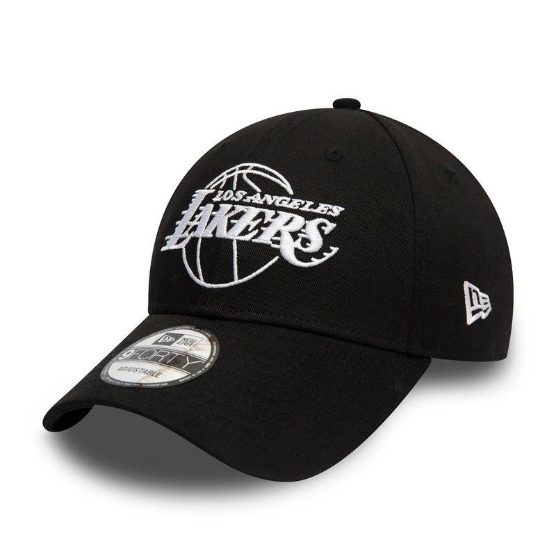 Los Angeles Lakers 9FORTY NBA League Essential Black/White Cap One Size
