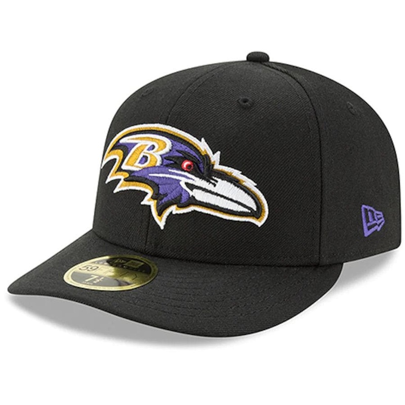 New Era Baltimore Ravens Black Omaha Low Profile 59FIFTY Fitted Hat
