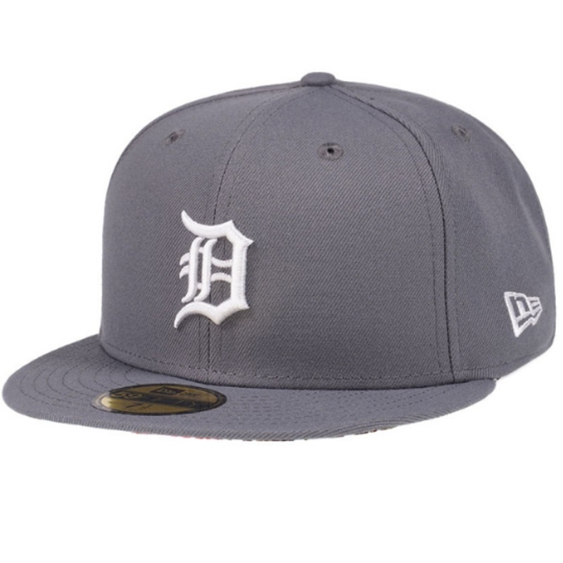 New Era Detroit Tigers Floral Undervisor Grey 59FIFTY Fitted Hat