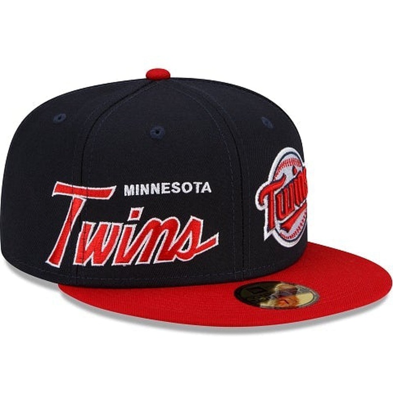 New Era Minnesota Twins Double Logo 2022 59FIFTY Fitted Hat