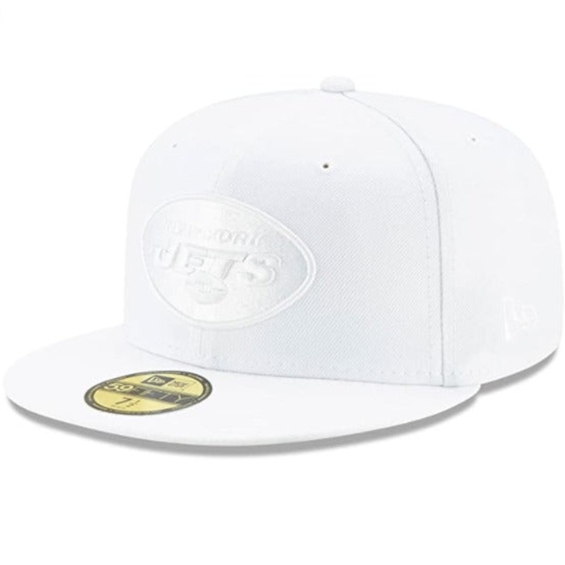 New Era New York Jets White on White 59FIFTY Fitted Hat