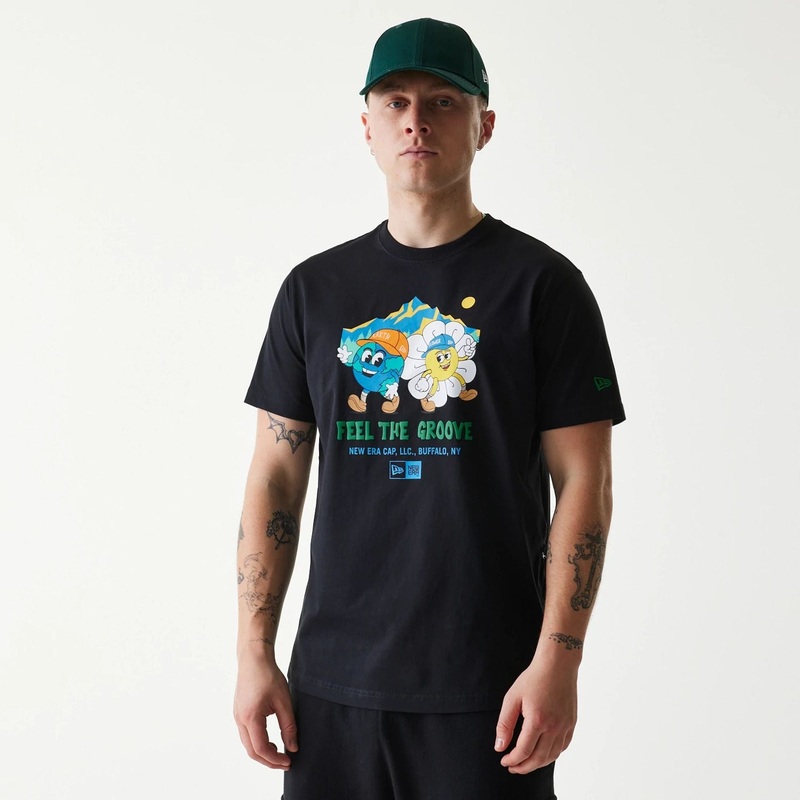 New Era Outdoor Earth Day Black T-Shirt XS