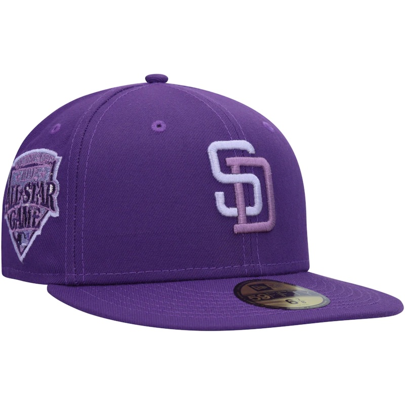 New Era San Diego Padres Purple Lavender Undervisor 59FIFTY Fitted Hat
