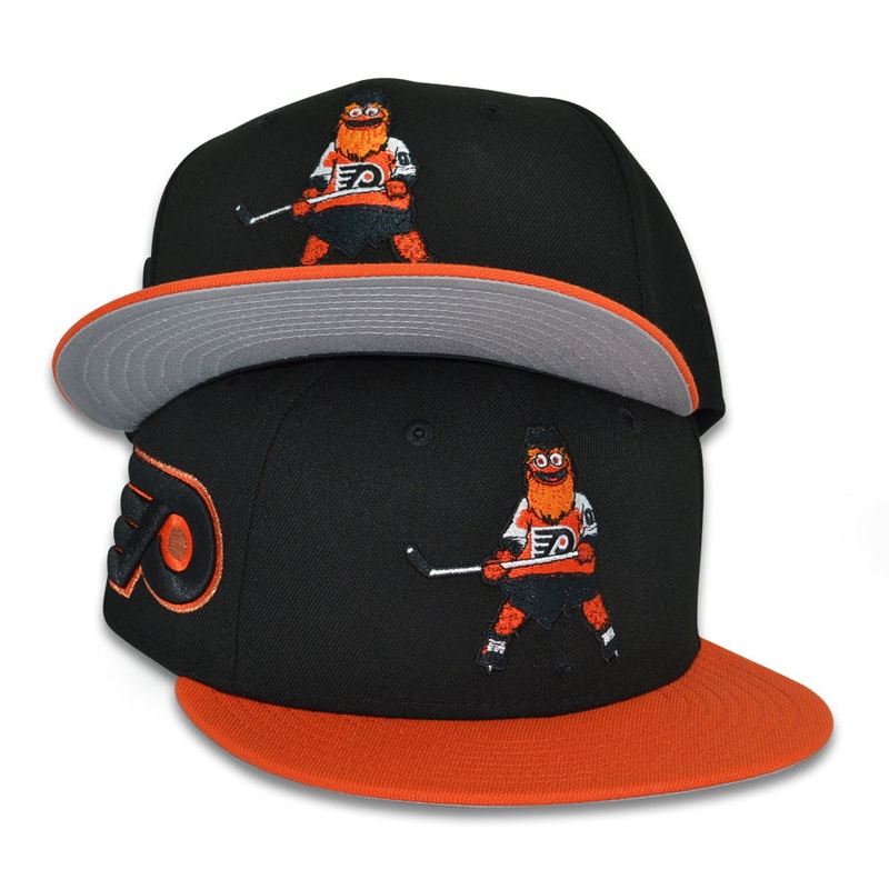 Philadelphia Flyers “GRITTY” Exclusive New Era 59Fifty Fitted Hat – Black/Orange 6 7/8