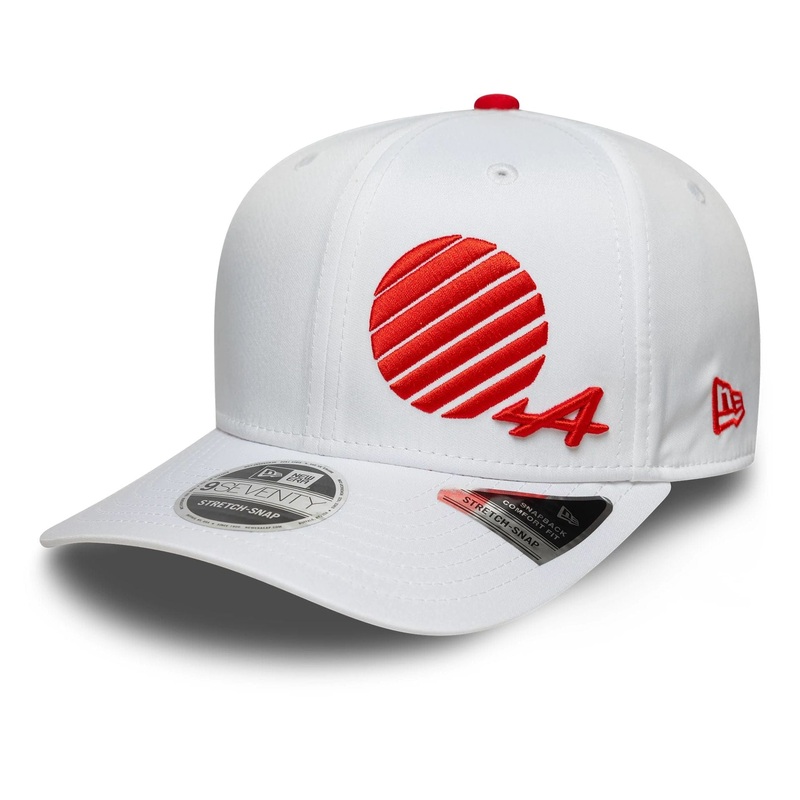 Alpine Racing Japan Race Special White 9SEVENTY Stretch Snap Adjustable Cap OSFM