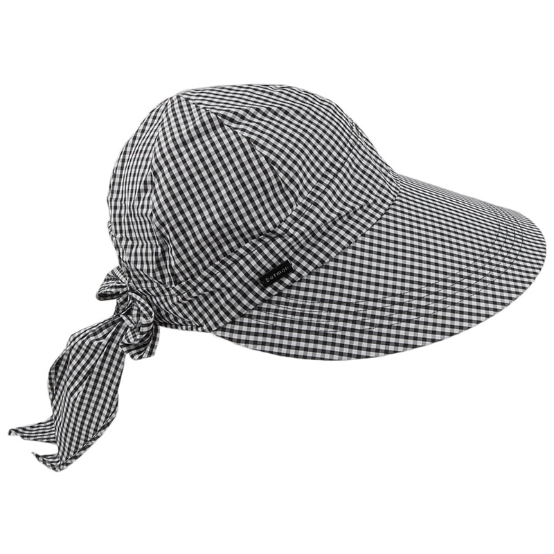 Betmar Hats Gingham Face Framer – Black-White 1-Size