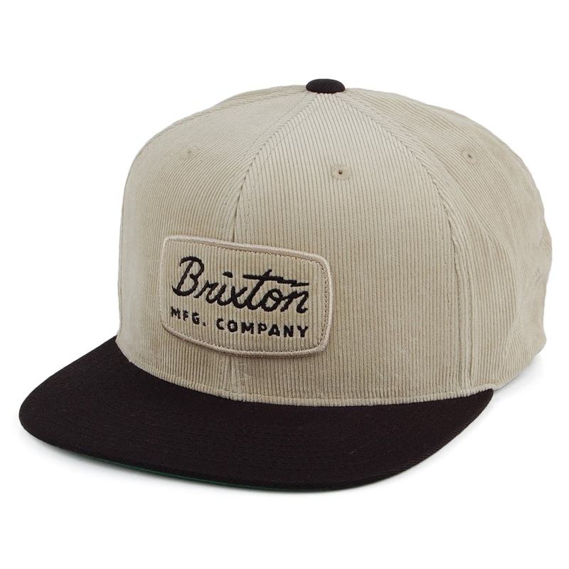 Brixton Hats Jolt Snapback Cap – Cream-Black Adjustable