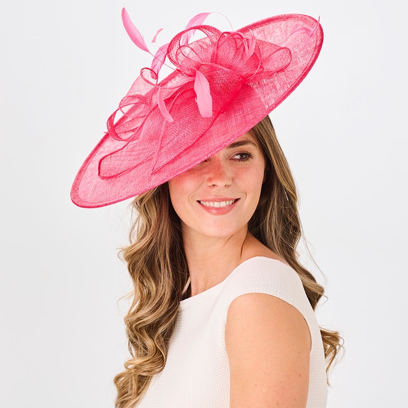 Failsworth Hats Felicity Disc Fascinator – Magenta 1-Size