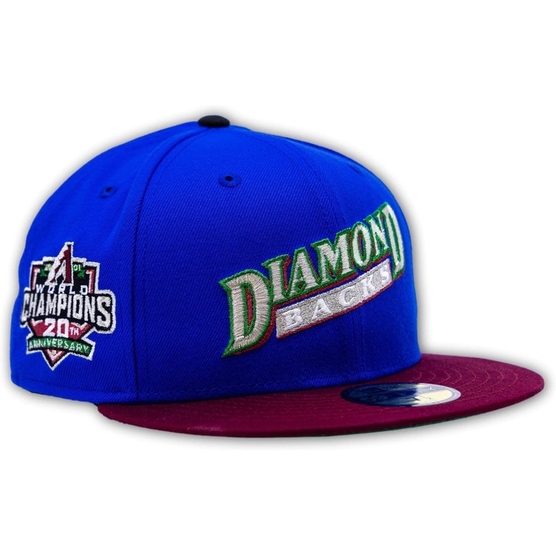 New Era Arizona Diamondback 20th Anniversary World Champions Blue/Burgundy 59FIFTY Fitted Hat