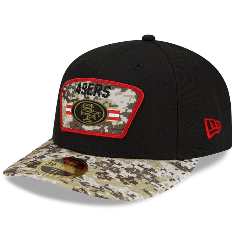 New Era Black/Camo San Francisco 49ers 2021 Salute To Service Low Profile 59FIFTY Fitted Hat