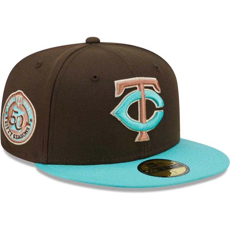 New Era Minnesota Twins Walnut Mint 2022 59FIFTY Fitted Hat