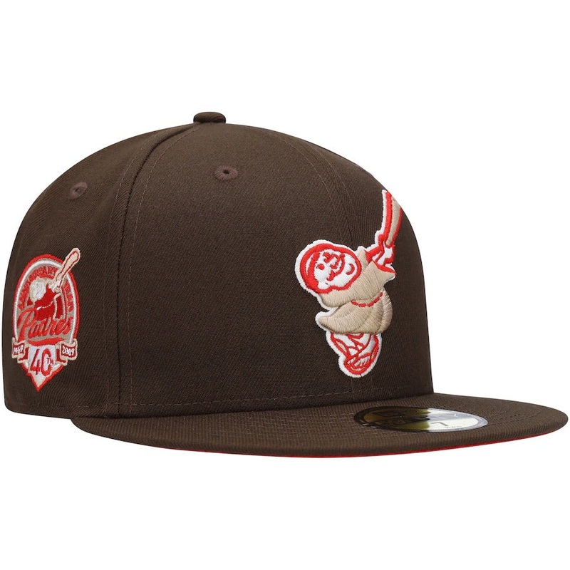 New Era San Diego Padres Brown 40th Anniversary Team Scarlet Undervisor 59FIFTY Fitted Hat