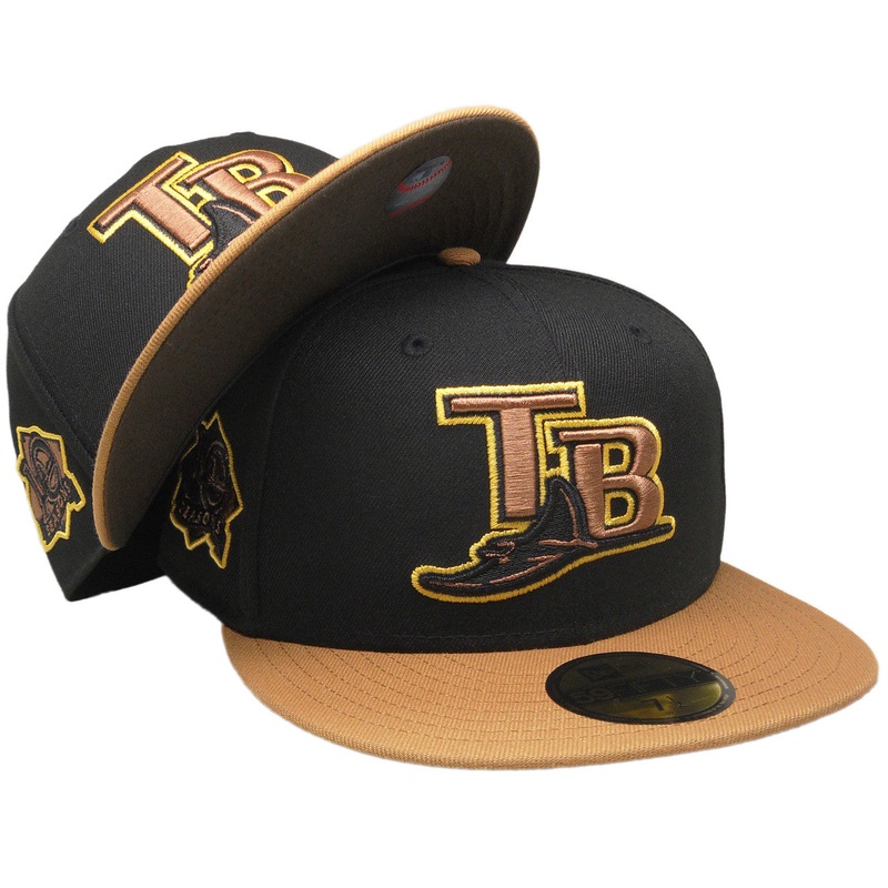New Era Tampa Bay Rays 10th Season Black/Wheat 59FIFTY Fitted Hat