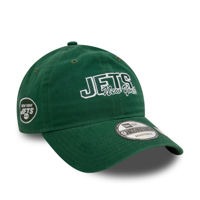 New York Jets NFL Script Green 9TWENTY Adjustable Cap OSFM
