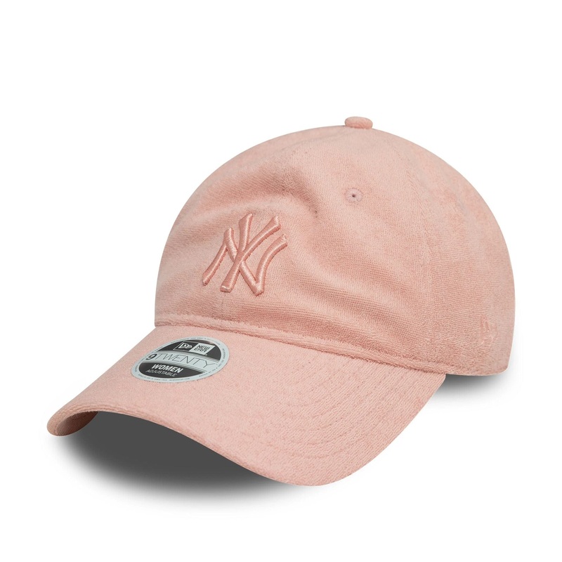New York Yankees Womens Towelling Pink 9TWENTY Adjustable Cap OSFM