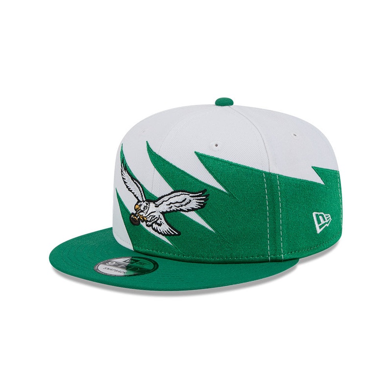 Philadelphia Eagles New Era JAGGED 9Fifty Snapback Hat = Kelly Green