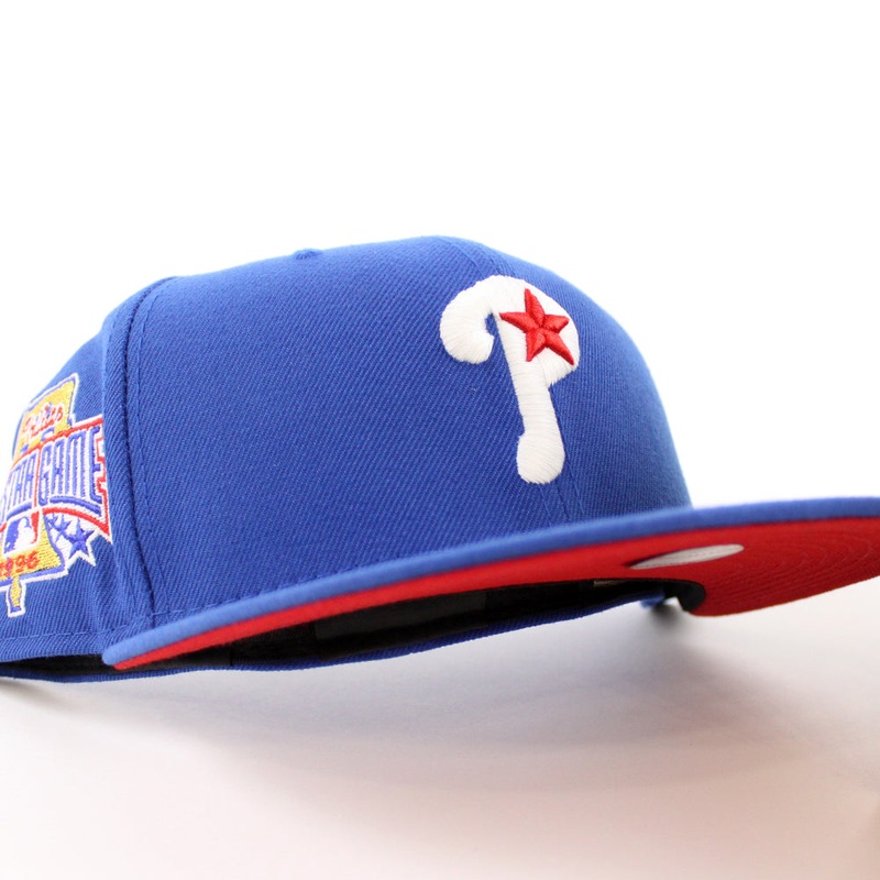 Philadelphia Phillies 1996 All-Star Game 59Fifty New Era Fitted Hats (GITD Blue Red Under Brim) 7