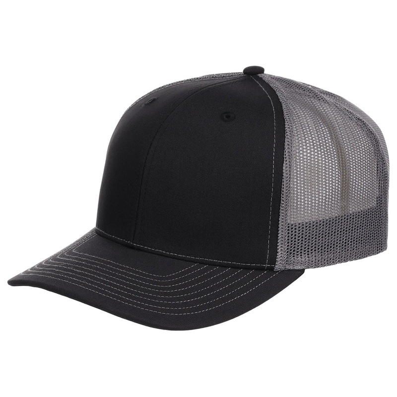 Richardson 112 Trucker – Black/Grey Adjustable
