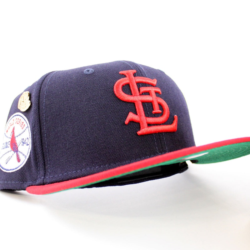 St. Louis Cardinals 1942 World Series New Era 59Fifty Fitted Hat (59FIFTY DAY – Team color Green Under Brim) 7