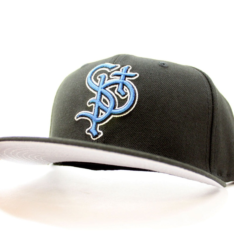 St. Paul Saints New Era 59Fifty Fitted Hat (Glow in the Dark Black Gray Under Brim) 7