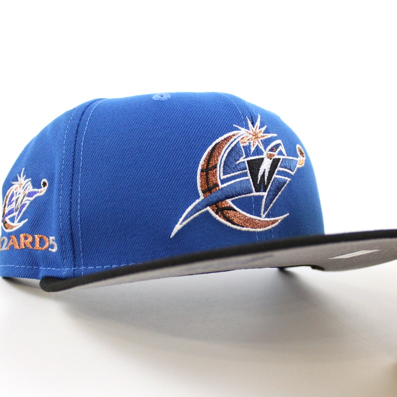 Washington Wizards Wizards Patch New Era 59Fifty Fitted Hat (Light Blue Black Gray) 7