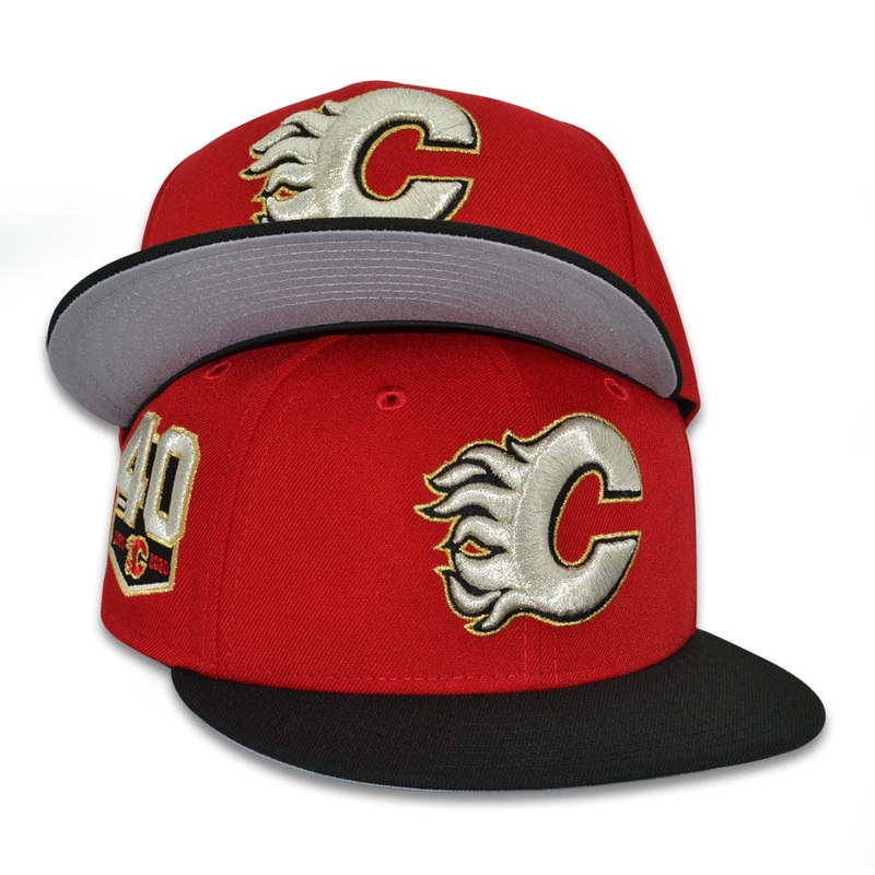 Calgary Flames “C of Red” Exclusive New Era 59Fifty Fitted Hat – Scarlet/Black 6 7/8