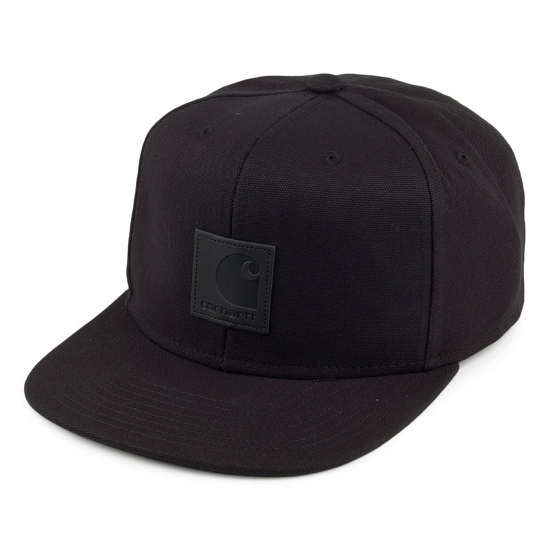 Carhartt WIP Hats Logo Snapback Cap – Black Adjustable