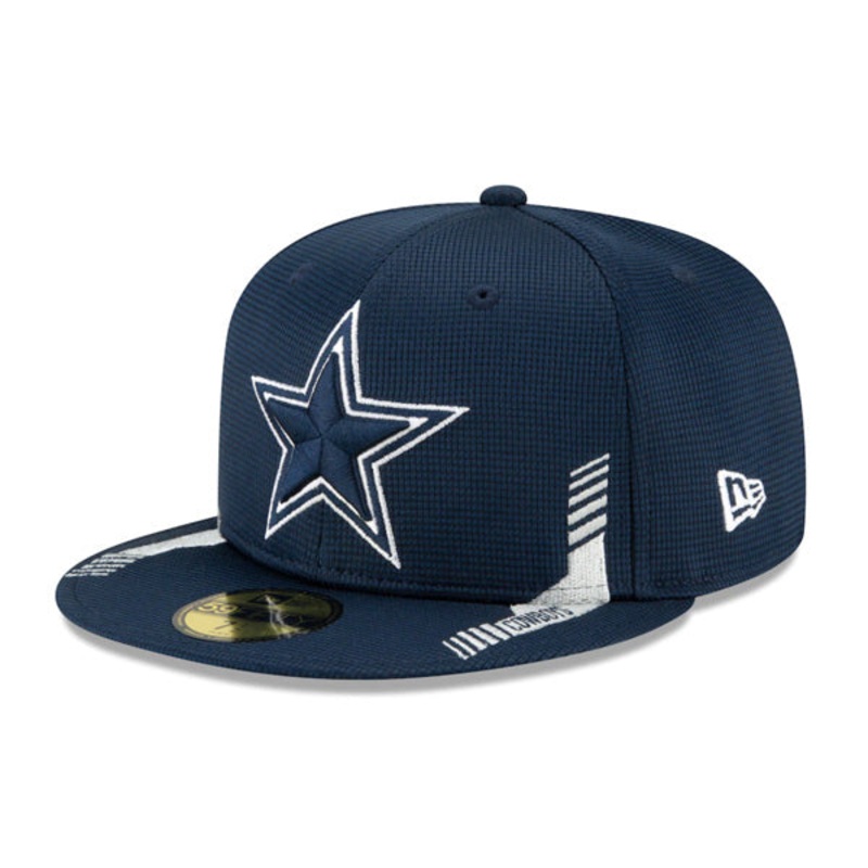 Dallas Cowboys New Era 2021 NFL Official Sideline HOME 59FIFTY Fitted Hat – Navy 7 7/8