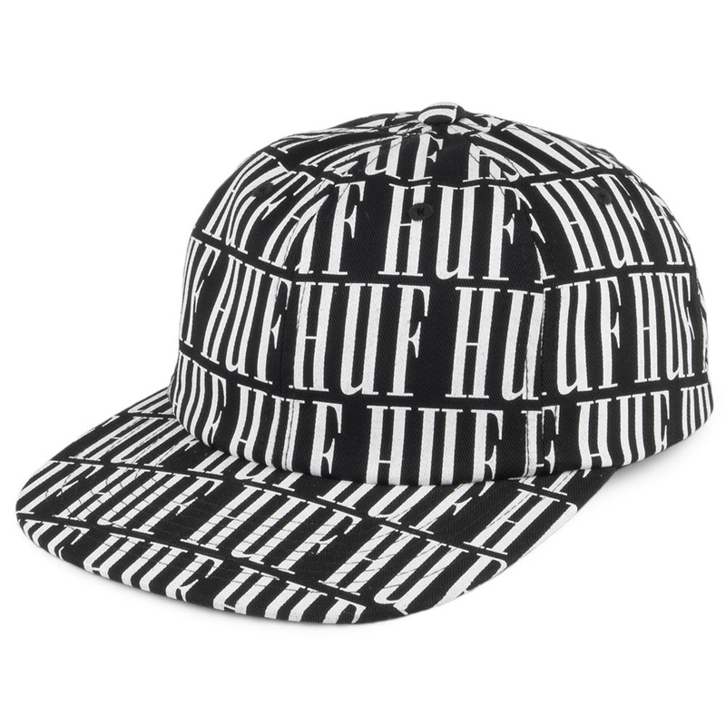 HUF Night Market 6 Panel Cap – Black Adjustable