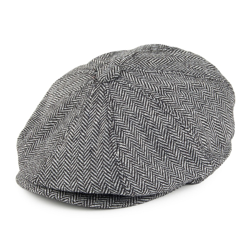 Jaxon & James Herringbone Newsboy Cap Grey Wholesale Pack Prepack