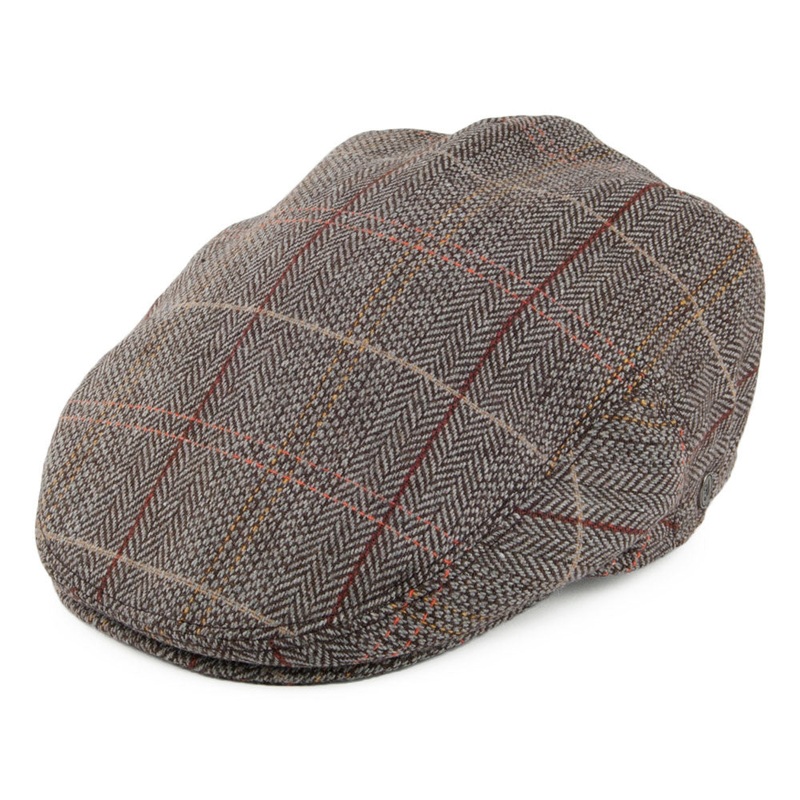 Jaxon & James Tweed Flat Cap Brown-Grey Wholesale Pack Prepack