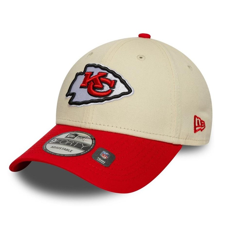 Kansas City Chiefs 9FORTY NFL Wordmark Stone/Red Cap One Size
