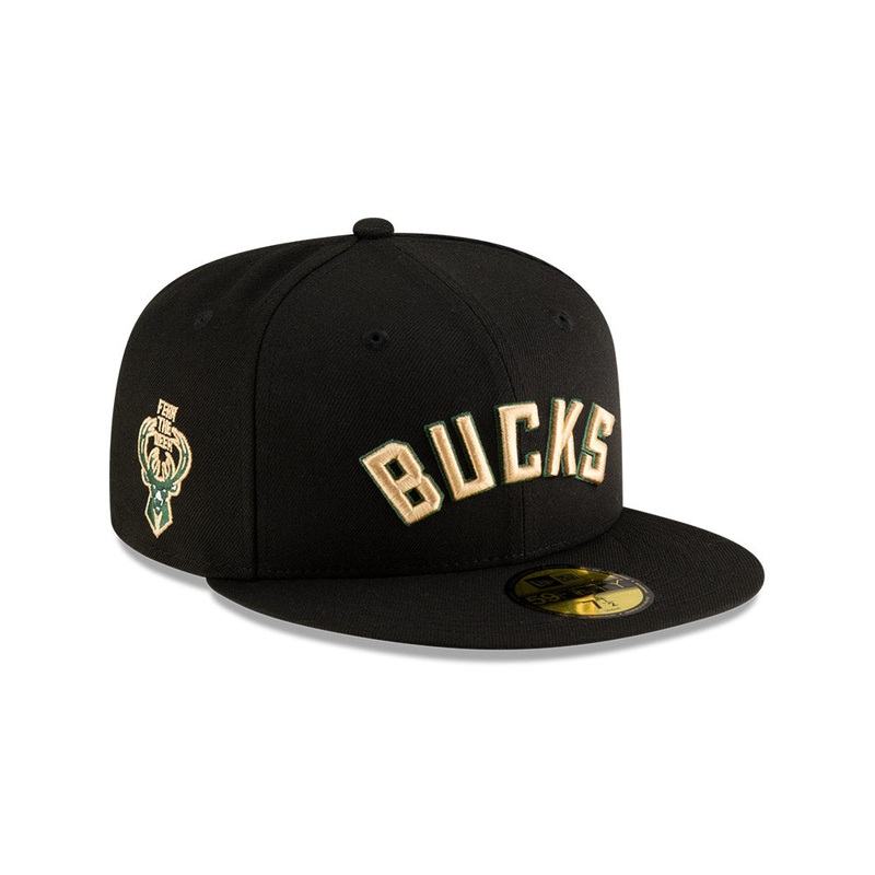 Milwaukee Bucks New Era Jersey Hook Statement Edition 59Fifty Fitted Hat – Black 7