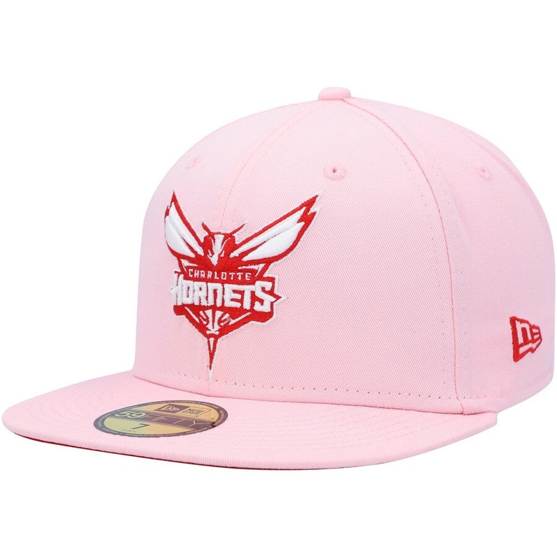 New Era Charlotte Hornets Pink/Red Candy Cane 59FIFTY Fitted Hat