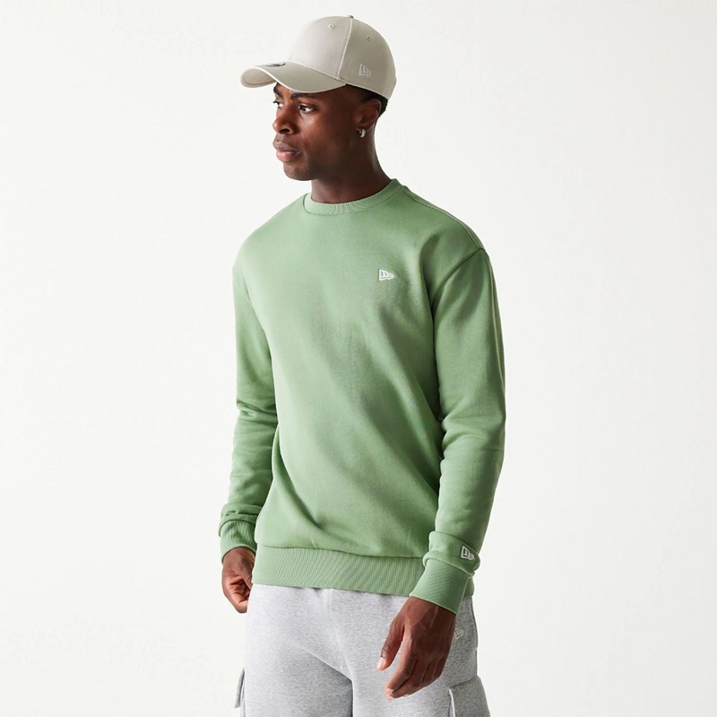 New Era Essential Green Oversized Crewneck Sweater XS