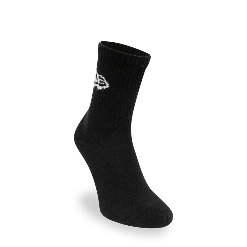 New Era Flag 3 Pack Crew Black Socks 2-5