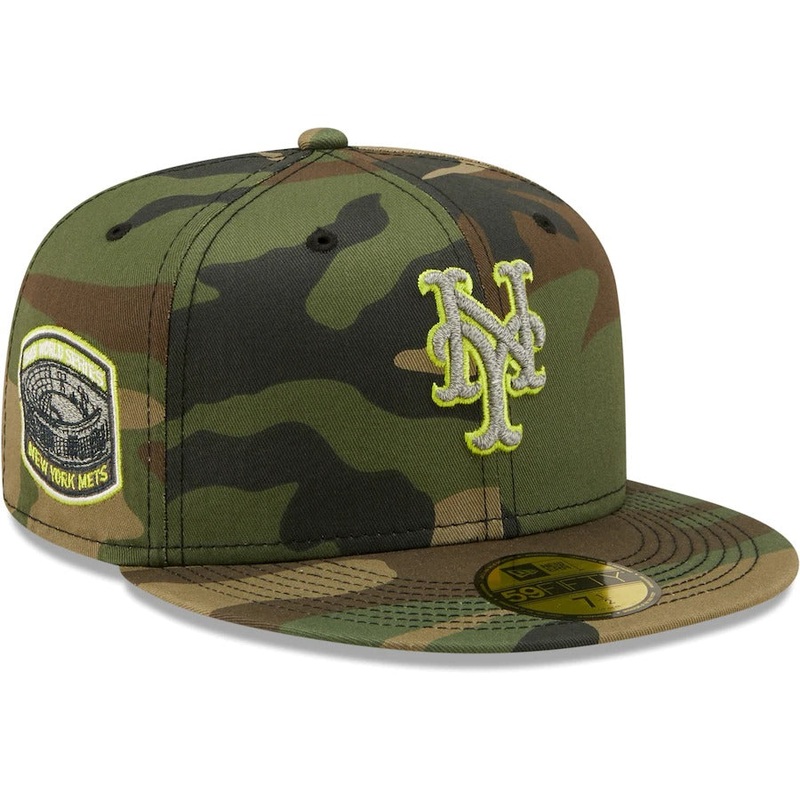 New Era New York Mets Camo Cooperstown Collection 1986 World Series Woodland Reflective Undervisor 59FIFTY Fitted Hat