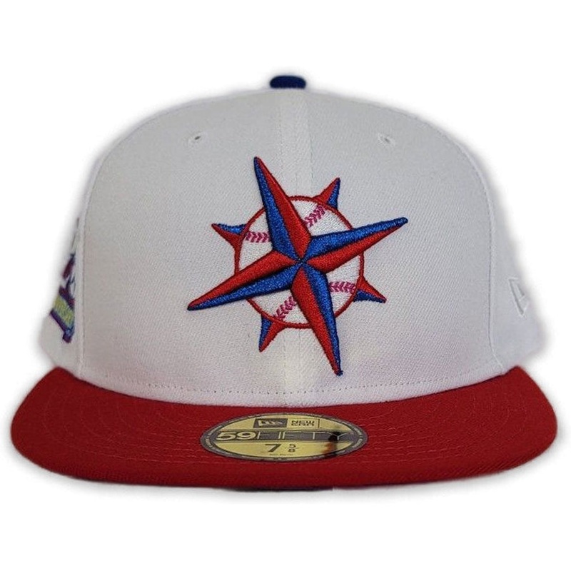 New Era Seattle Mariners White/Red “Stimpy Collection” 20th Anniversary 59FIFTY Fitted Hat