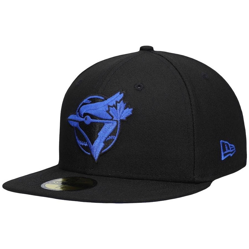 New Era Toronto Blue Jays Black World Series 1993 World Series Patch Royal Under Visor 59FIFTY Fitted Hat