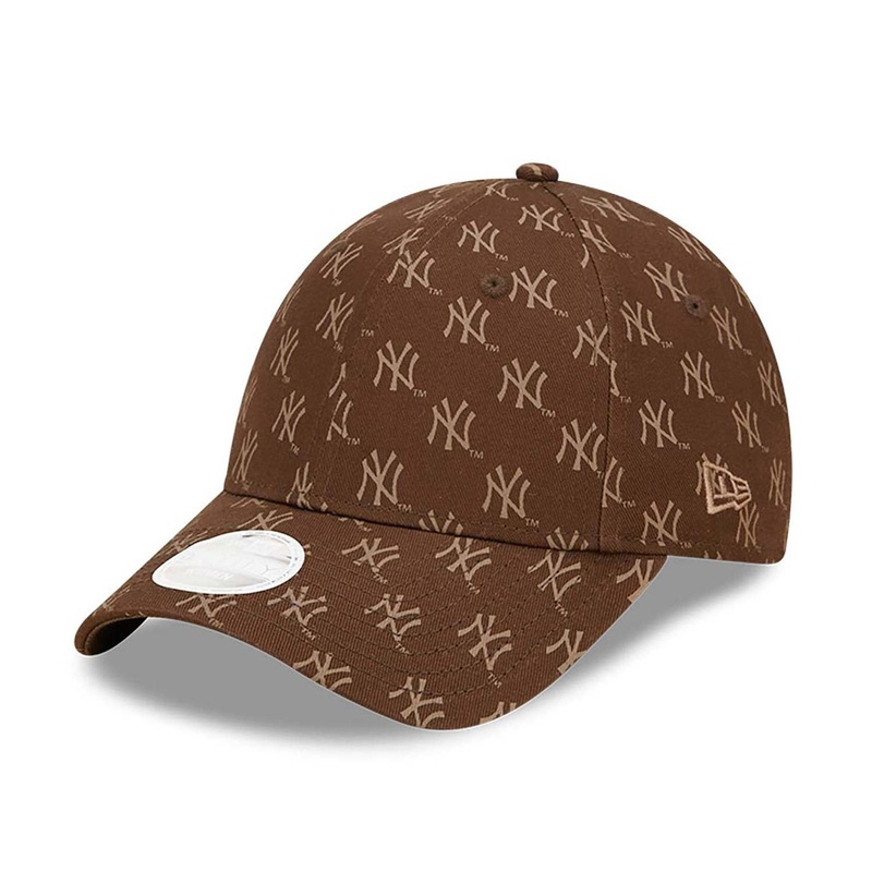 New York Yankees 9FORTY Womens Monogram Brown Cap One Size
