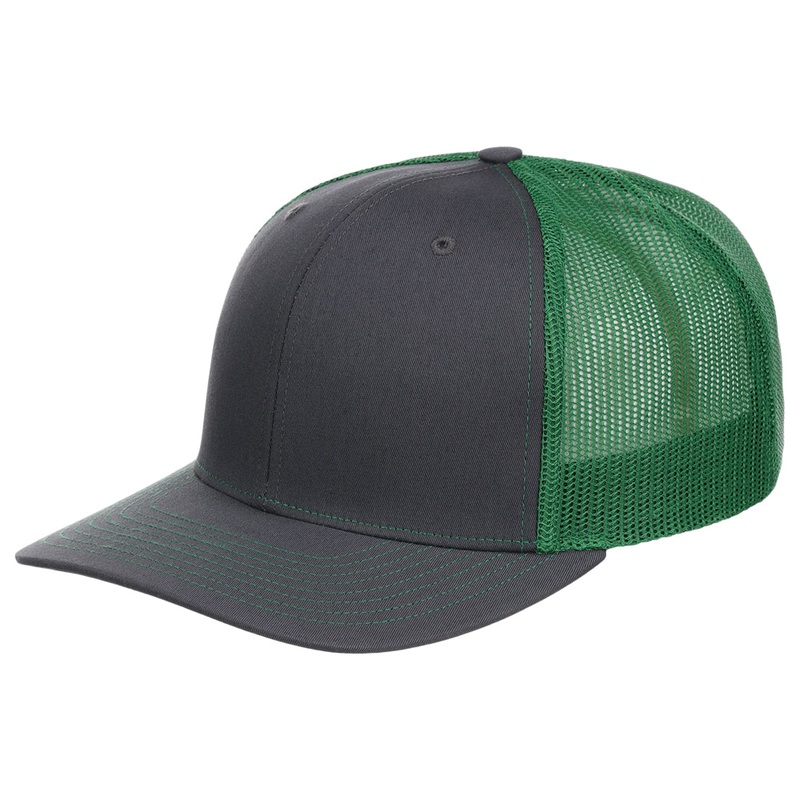 Richardson 112 Trucker – Charcoal/Kelly Green Adjustable