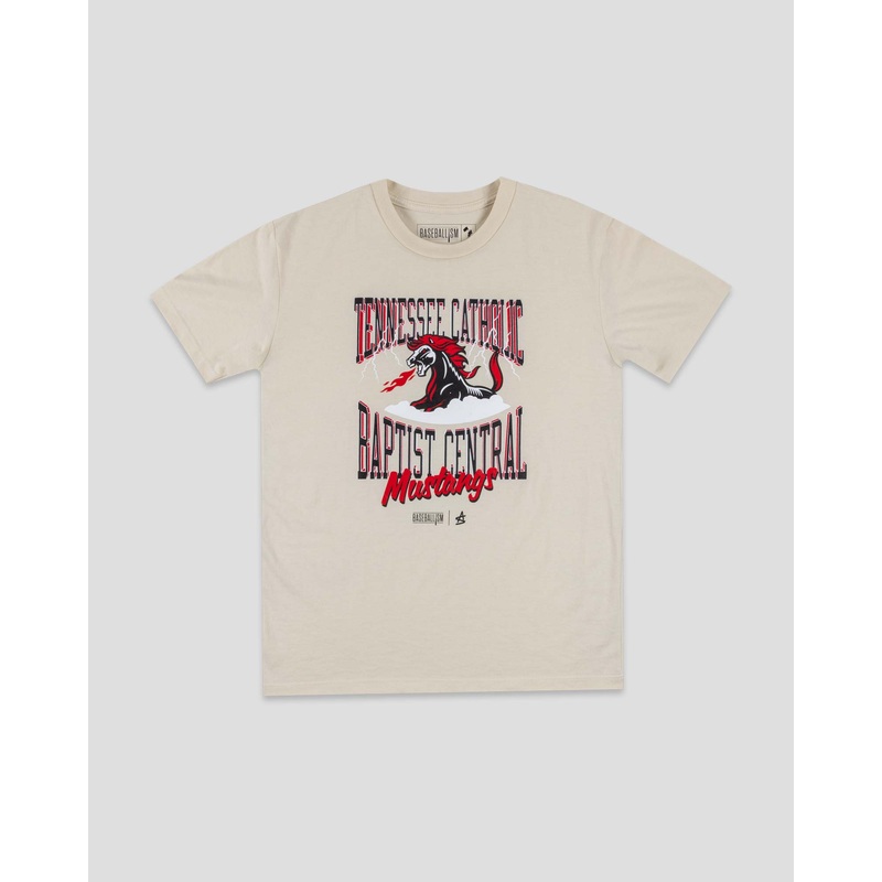 Tennessee Catholic Baptist Central Youth (Cream) – Baseballism x Austin Schultz Youth Small